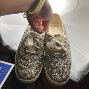 NWOB Keds x Kate Spade Glitter Bridal Sneakers Sz 7